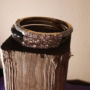 Akkad Lot of 3 CZ and Rhinestones Vintage Designer